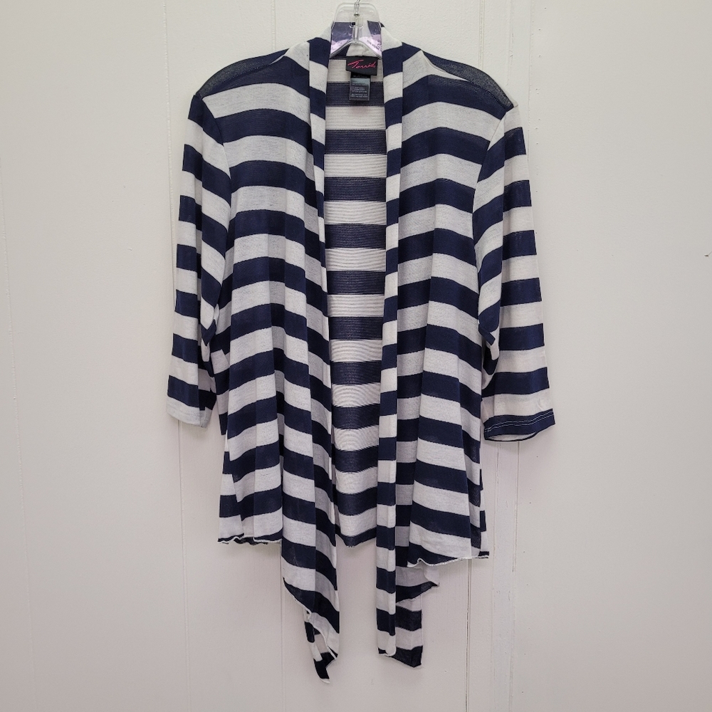 Torrid Striped Open Front Cardigan